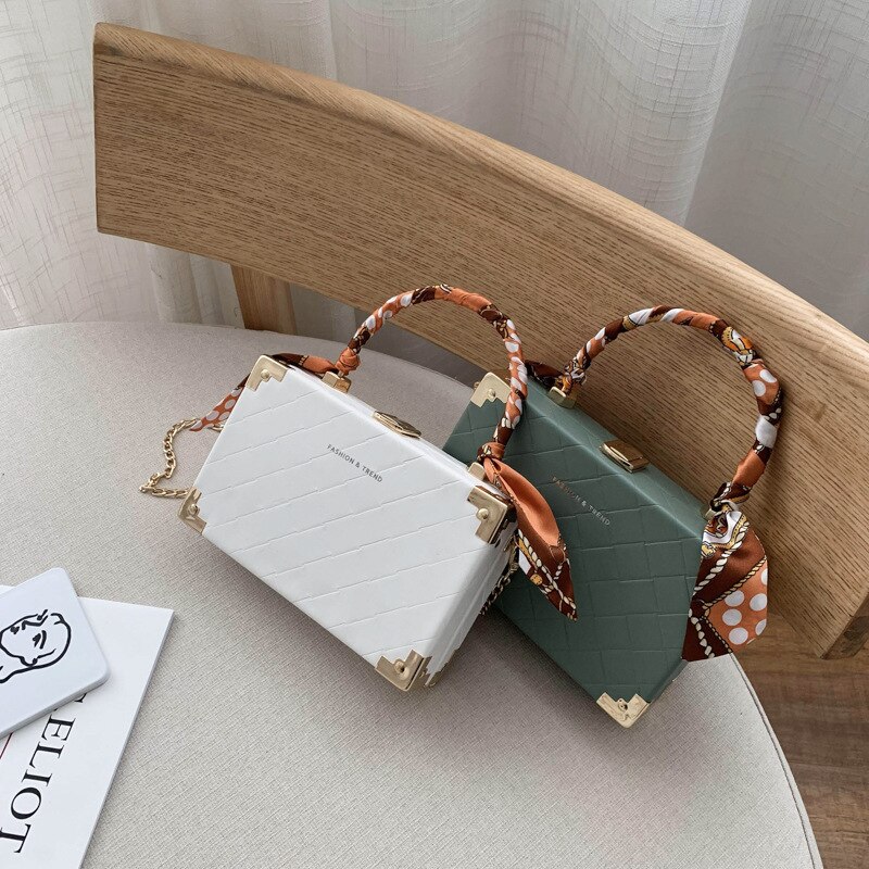 Shoulder xie kua bao Minimalist Square Box Package High-Grade Western Style Handbags