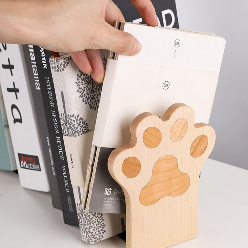 Creatieve Hout Poot Boekensteun Thuis Decoratieve Boek Stand Boek Lezen Houder