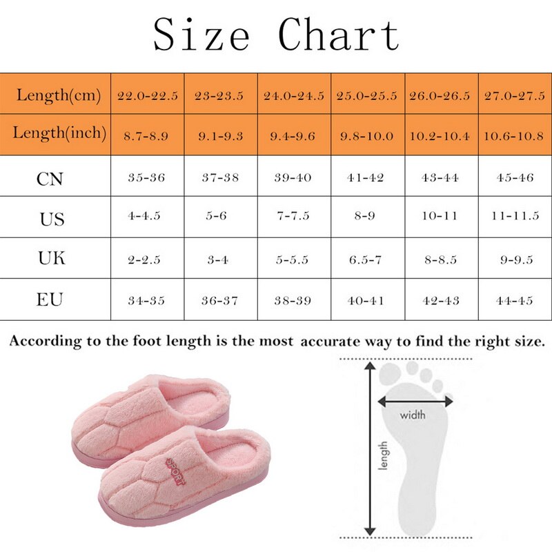 Winter Women Warm Home Shoe Plush Slippers Couples Warm Non-slip Floor House Slippers Soft Indoor Shoes For Man Floor Slides