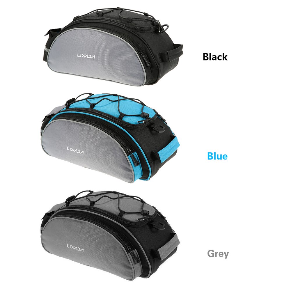 Lixada 13l multifunctionele fietstas voor achterop de fiets, buitenfiets, fietsendrager, sporttas, kofferbak, fietstas, achterbanktas, handtas