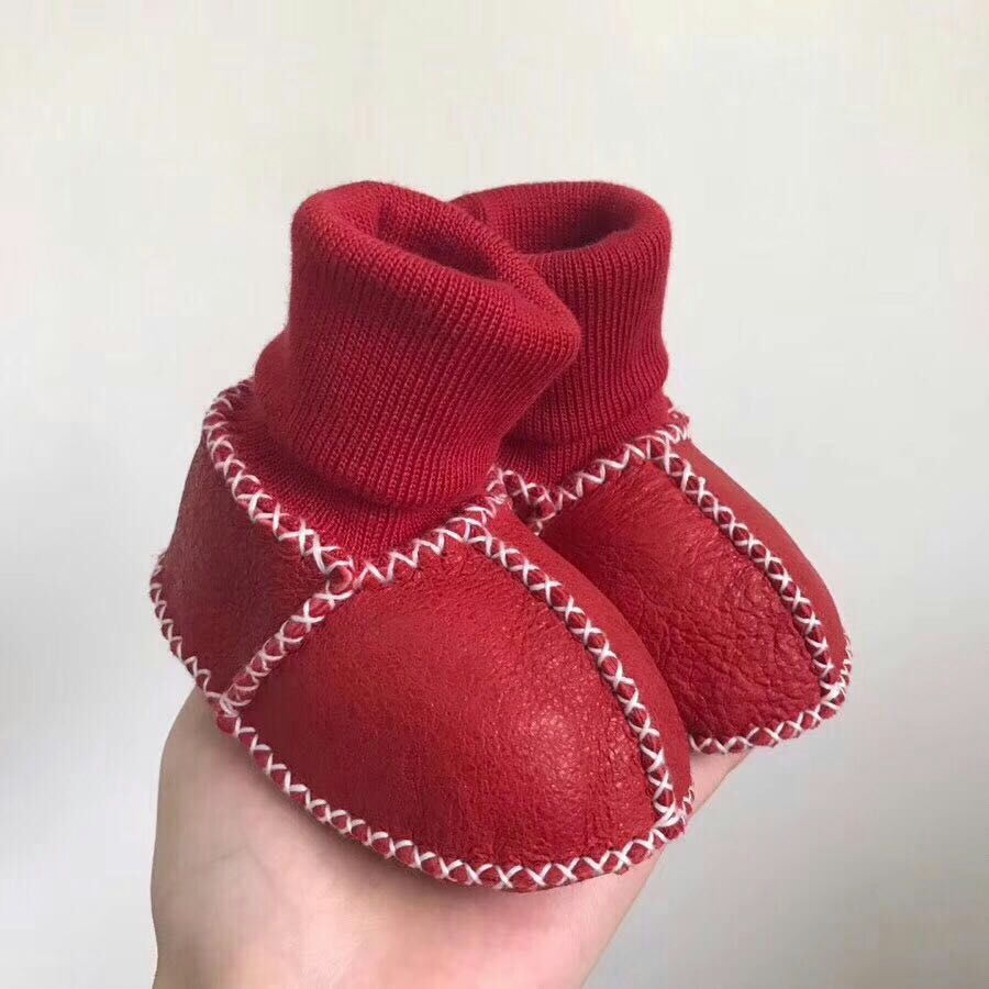 Chaussures bébé bottes nourrissons chaussures d'hiver chaudes fourrure laine filles chaussons bébé peau de mouton chaussures bébé garçon