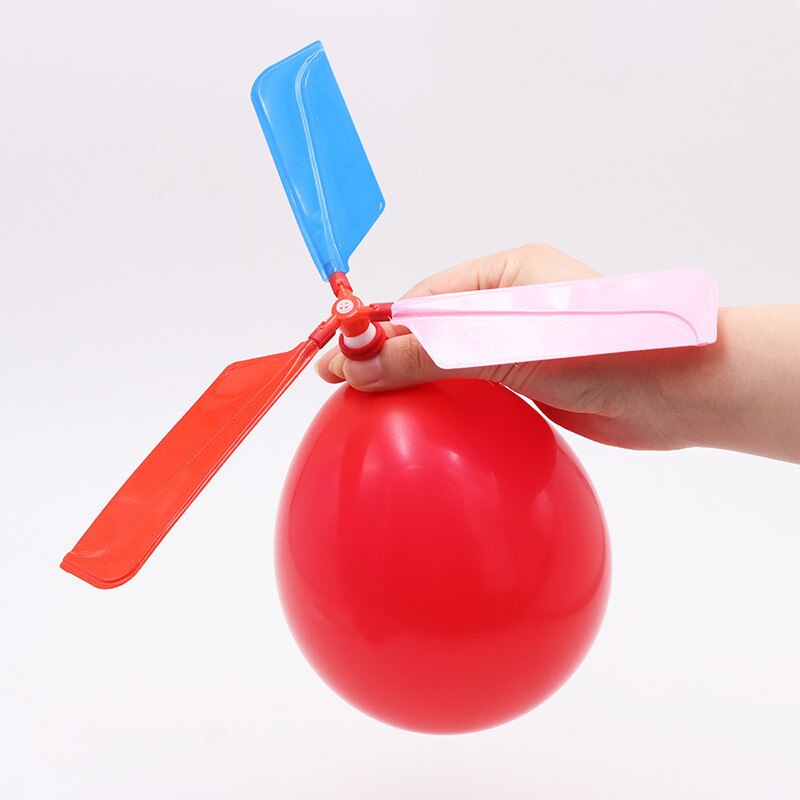 Juego de globos de sonido para niños, helicóptero inflable DIY, experimento de física, juegos caseros, pelota voladora para Laboratorio de Ciencia,