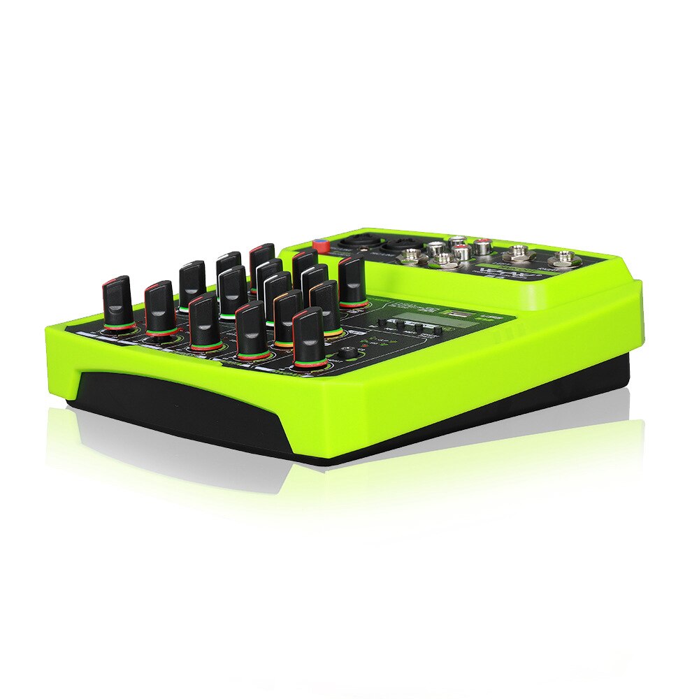 4 Channels Sound Mixer Audio interface Studio Recording Sound Card Mixing Console Microphone 48V Phantom Power