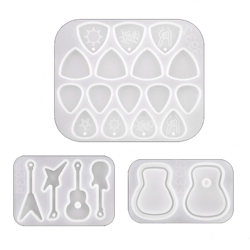 Plectres de guitare en résine époxy, moules plectres en Silicone, fabrication de bijoux pour bricolage, pendentif de clé