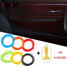 Universell bil styling interiør utvendig dekor stripe dashbord dør kant tape molding trim protector ripe solid farge