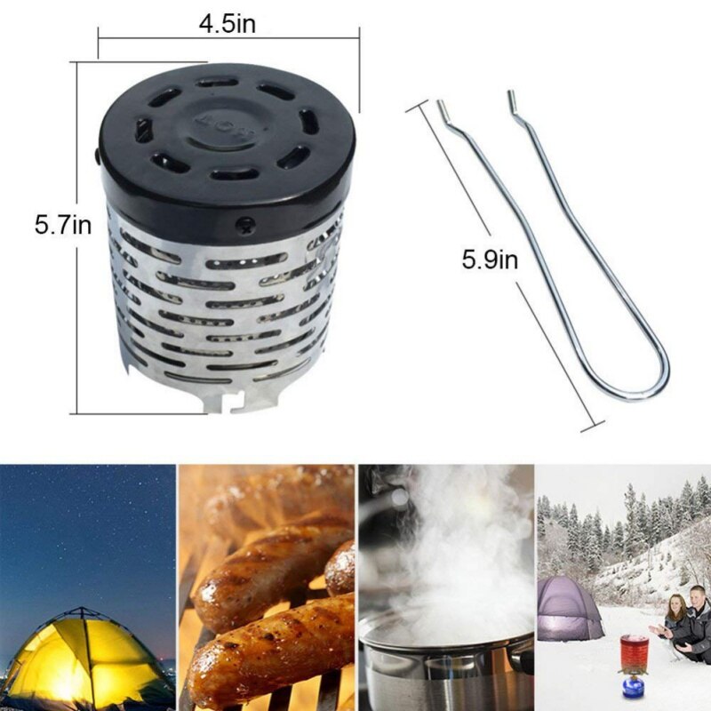 Mini bærbar lejrkomfur brændeovn madlavning brændeovn udendørs rustfrit stål camping backpacking vandreture