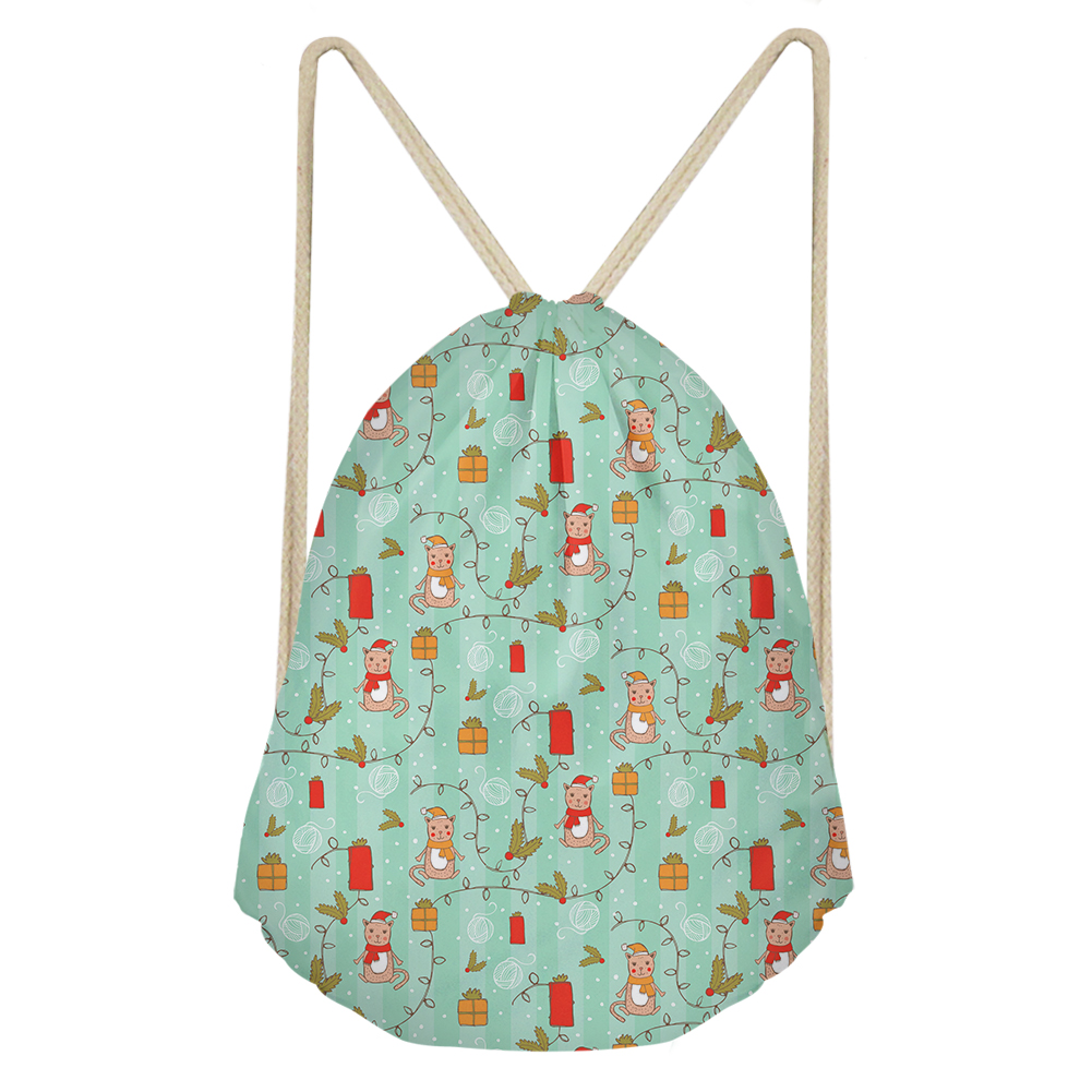 Kerstmis Kat Jaar Tasje Bag Voor Partij Decoratie Voor Eerste Verjaardag Meisje Party Kids Gunst Mochila niños: HS02034Z3