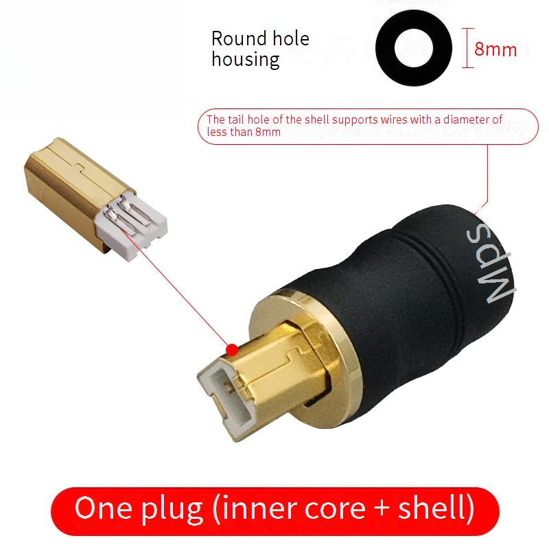 MPS HiFi USB 2.0 audio connector Plugs Audio Jack 24K 5u gold Plated DAC USB 2.0 connector Type A Type B Type C OTG or analog: Red / <=0.5m
