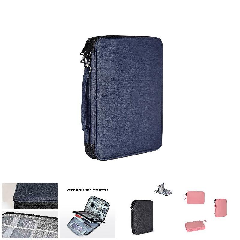 Portable Waterproof USB Data Cable Charging Storage Bag Phone Pad Zip Organiser Case DOM668