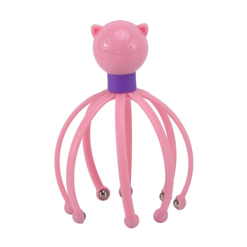 Nine Claw Head Massager Five Claw Soul Extractor Ball Dredge Meridians Scratch Scalp Relax Decompression Artifact Health Care: Eight claw pink