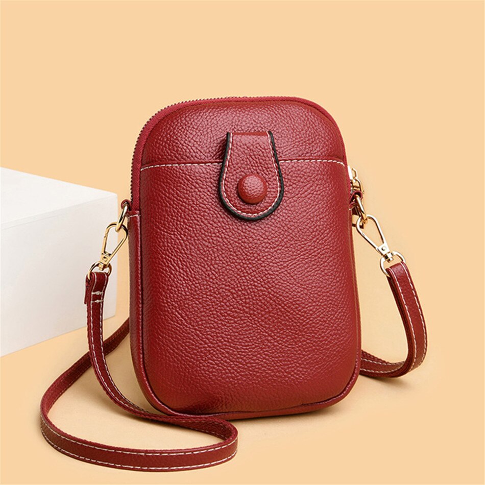 Couro Macio Saco de Telefone celular Mini Crossbody Sacos de Ombro para As Mulheres 2020 de Alta Qualidade Circular Bolsas Feminina Sac A Principal femme