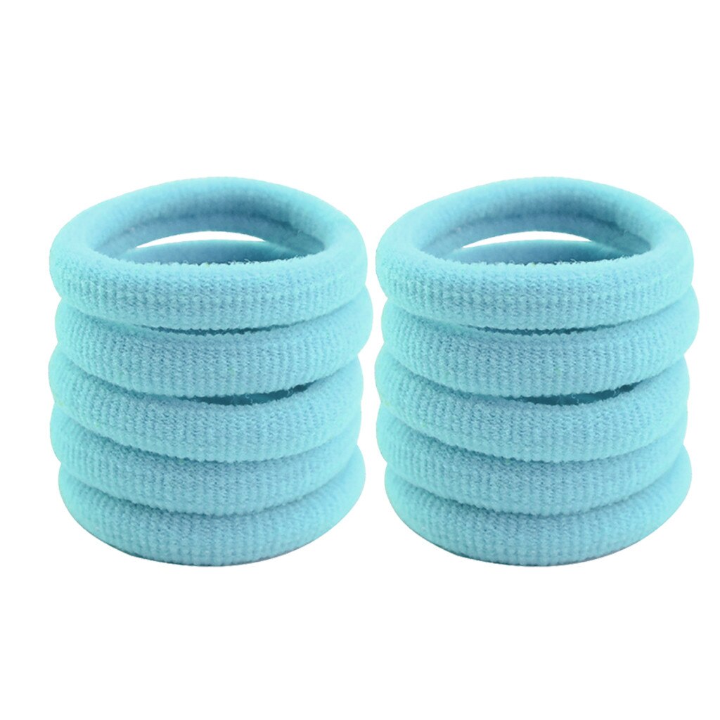 Outils de coiffure professionnels femmes filles bandeau de cheveux cravates corde anneau élastique bandeau élastique pour queue de cheval 10 pièces D301108: C