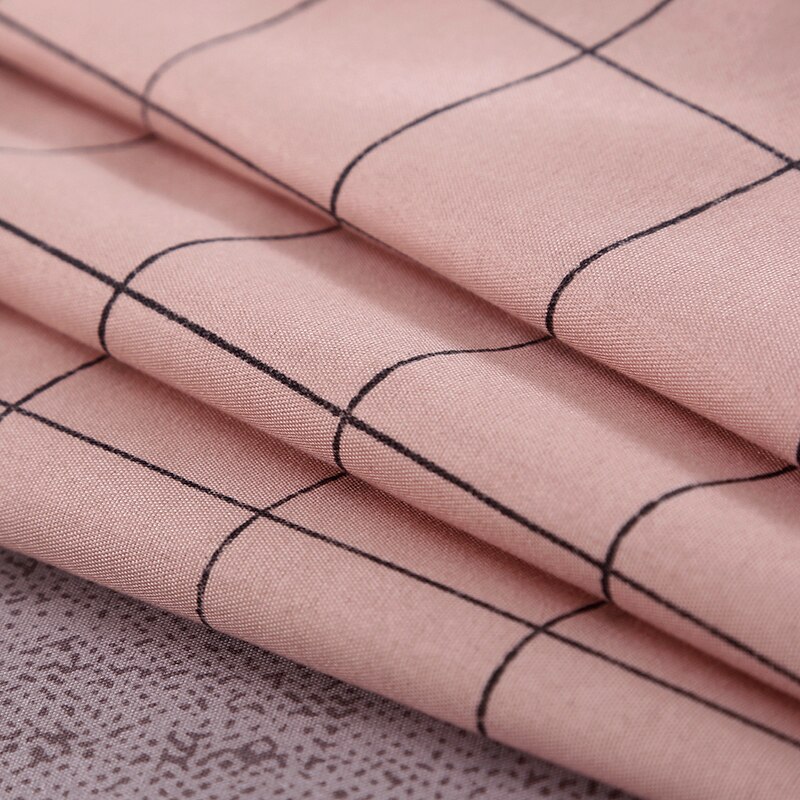 Japanse Beddengoed Set,220 × 240 Dekbedovertrek Set Met Kussensloop, 175 × 220 Dekbedovertrek, king Size Bed Cover, Roze Plaid Deken Cover