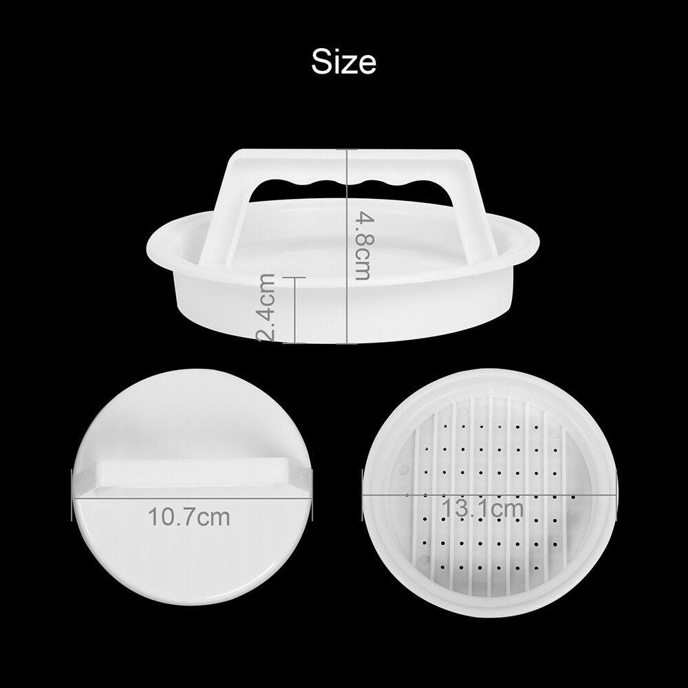 Fabricante de hamburguesas 3 en 1, utensilio antiadherente para hamburguesas, práctico y duradero, molde de prensa para parrilla de ternera, accesorios de cocina