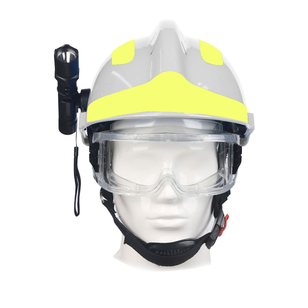 Brandmand sikkerhedshjelme redningshjelm arbejdsplads brandbeskyttelse hård hat med forlygter beskyttende anti-stød: En pakke