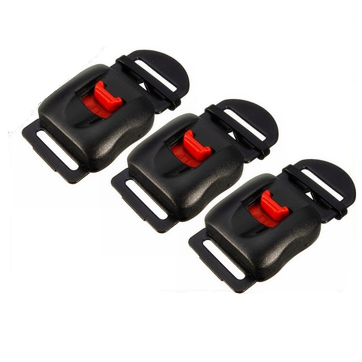 1/3/5Pcs Zwart + Rood Clip Chin Strap Snelsluiting Disconnect Gesp Kinband Gesp voor Motorhelmen