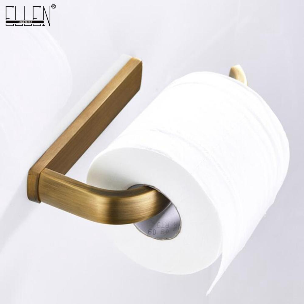 Badeværelse toiletpapirholder antik bronze toiletrulleholder vægmonteret kobbervævsrullebøjle el0286