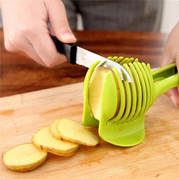 Utensilios de cocina para rebanadora de frutas, soporte de cuchillas, pinza de agarre para pasteles y repostería, rebanador de limón, accesorios de cocina