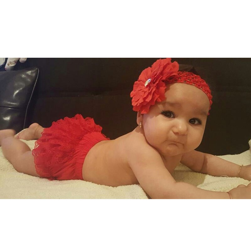 Cute Baby Girl Bloomers Diaper Cover Headband Set Newborn Ruffle Panties Lace Infant Shorts NSV775