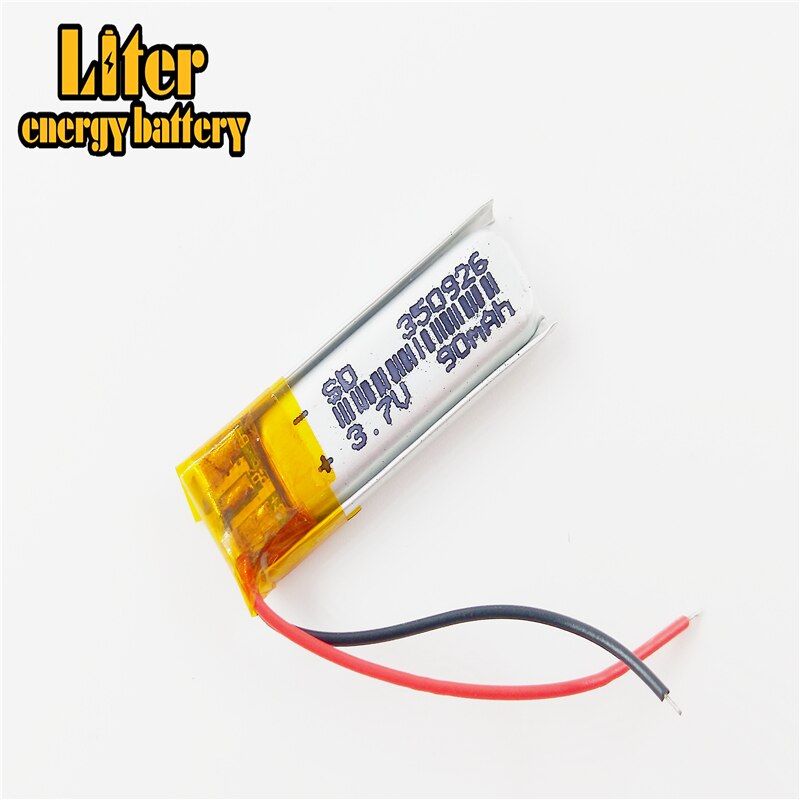 Batterie Rechargeable li-po 3.7V 90mAh, 350926 Lithium polymère, pour Mp3 MP4 MP5 GPS PSP mobile bluetooth
