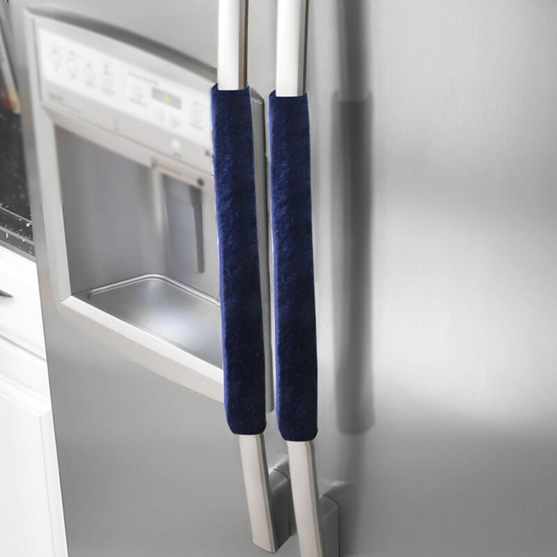 Køleskabshåndtag dæksel 2 stk køleskabsdekoration køkkendør køleskab ovndæksel apparathåndtag: Dyb blå