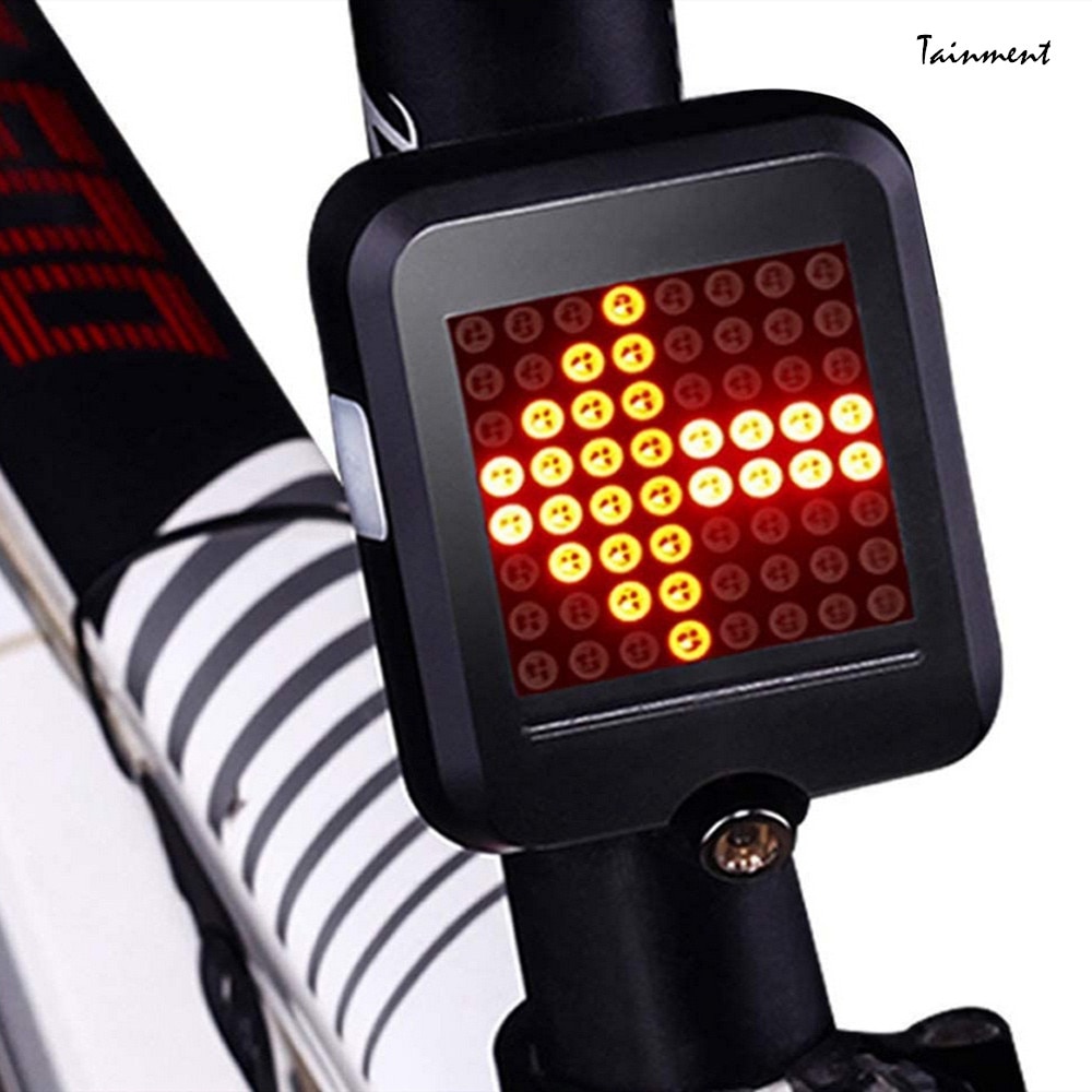 Smart Usb Automatische Richting Indicator Fiets Achterlicht 64 Led Veiligheidswaarschuwing Richtingaanwijzer Voor Mountainbike Fiets