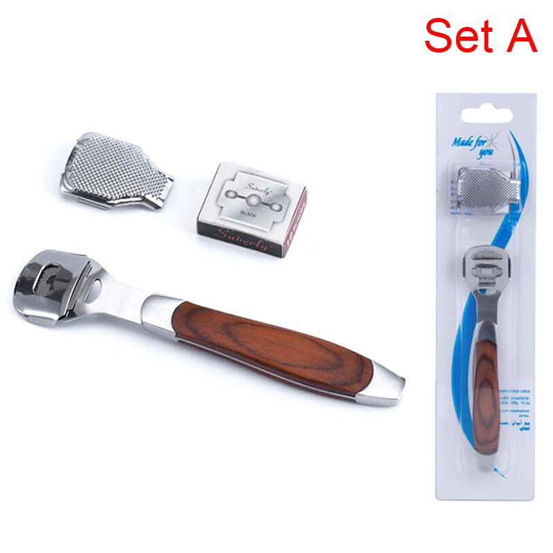 Foot Callus Shaver RaspHeel Hard Skin Remover Hand Feet Pedicure Razor Tool Shavers Stainless Steel Handle Foot File Grater: A1