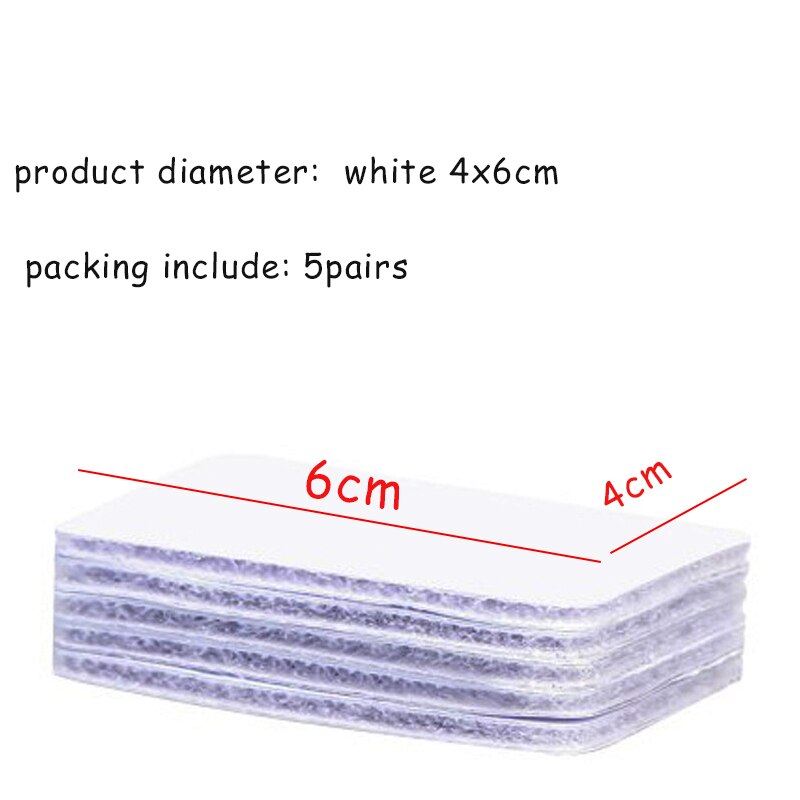 Strong Self Adhesive Fastener Dots Stickers velcros adhesive tape For Bed Sheet Sofa Mat Carpet Anti Slip Mat: white 4x6cm 5pairs