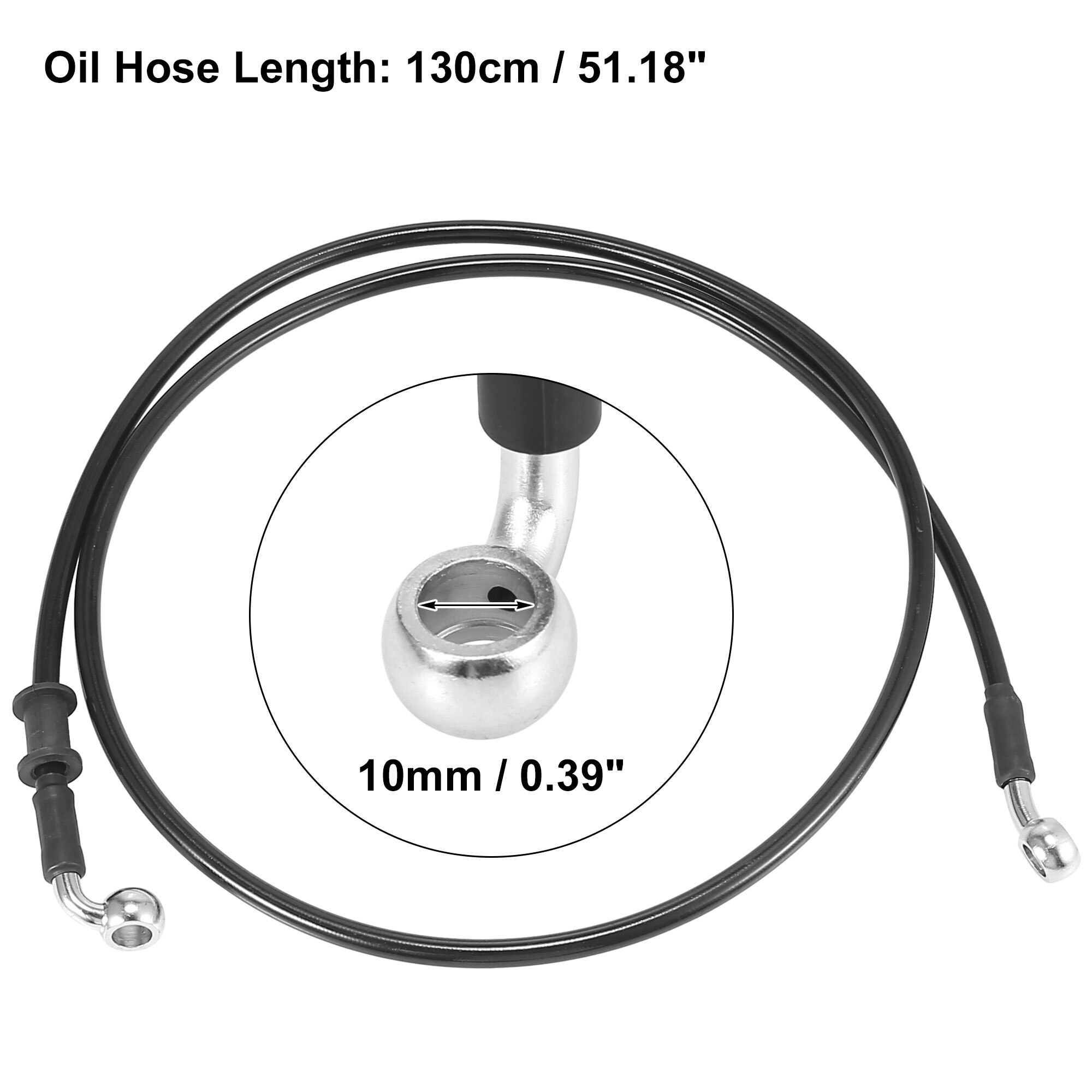 Motoforti-Tubo de manguera de aceite para embrague de freno de motocicleta, manguera trenzada de acero inoxidable, reforzada, hidráulica, Universal, 40cm: 130cm