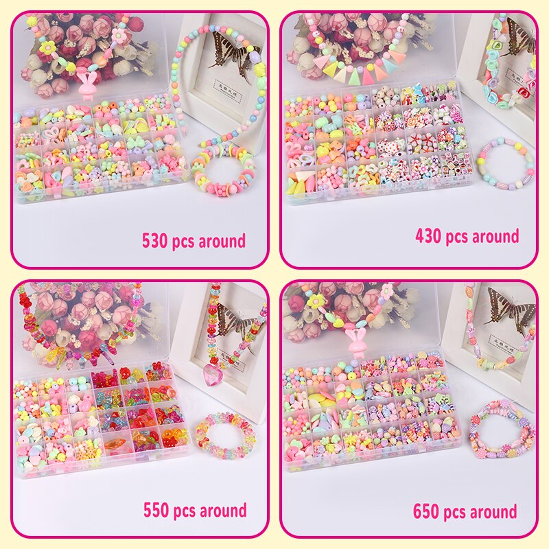 13 arten DIY Handgemachte Perlen Spielzeug mit Zubehör einstellen Mädchen Weben Armbinde Schmuck, Der Spielzeug Pädagogisches Spielzeug für freundlicher