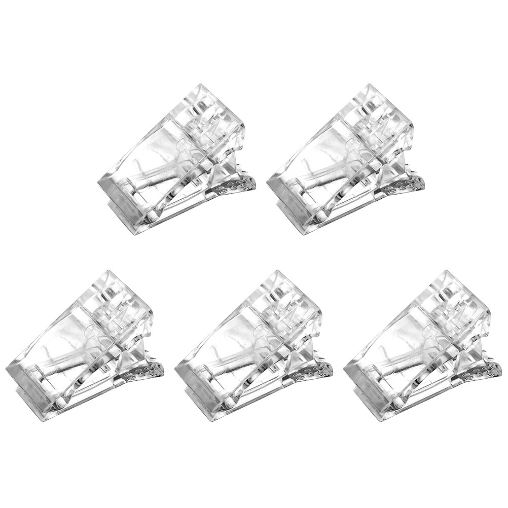 5pz clip per punte per unghie per costruzione rapida Polygel forme per unghie punte per unghie clip per estensione delle unghie UV costruttore morsetti manicure