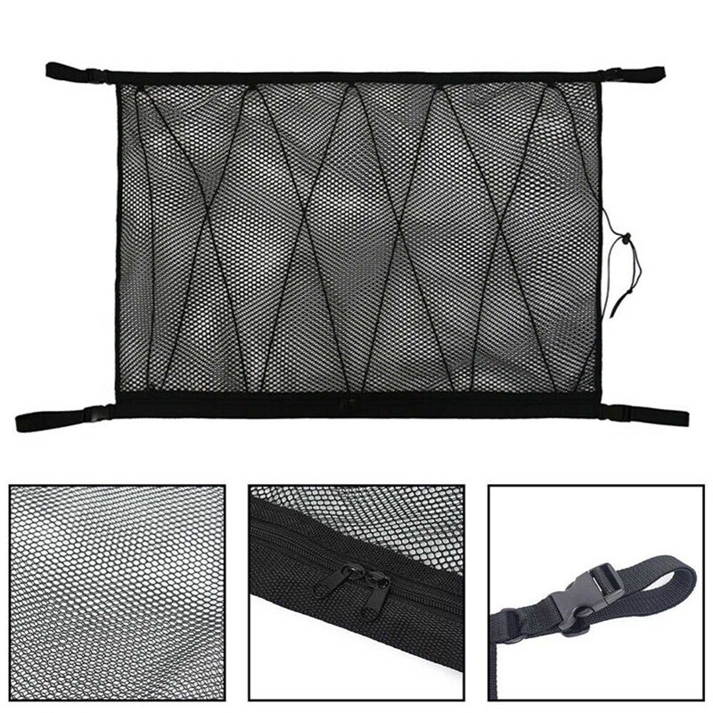 Auto Universal Car Trunk Cargo Net Mesh Drive Organizer Ceiling Storage Net Pocket Roof Interior Bag Multifunction