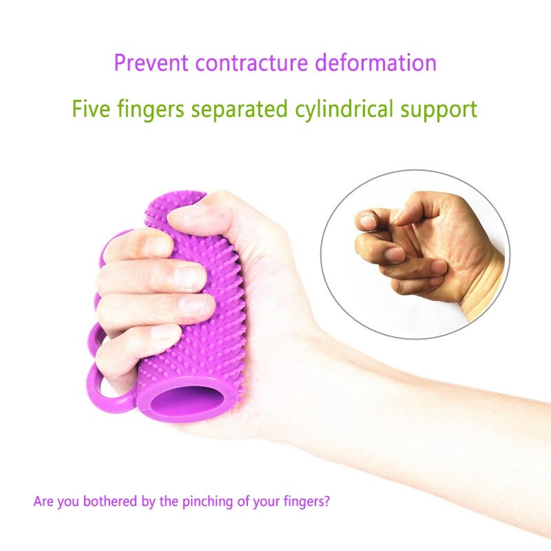 Silicone Hand Recovery Exerciser Hand Massage Tool Finger Training Ball for Hemiplegia Stroke Patients Elders