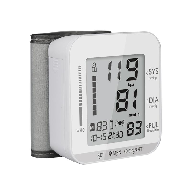 Digital håndledsblodtryksmåler automatisk blodtryksmåler bærbar smart cuff pulstonometer pulsmåler lcd