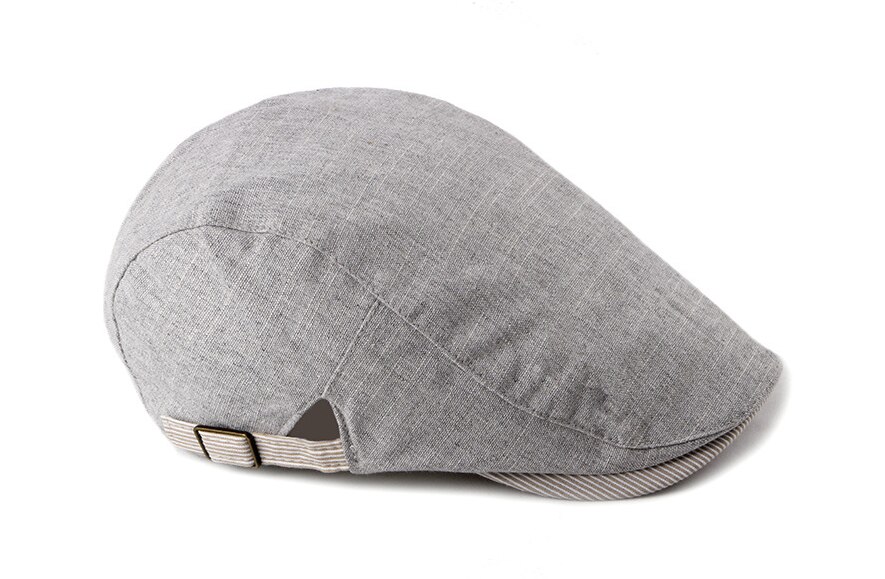 Casual Mens Ivy Hat Cotton Newsboy Caps Golf Driving Flat Cabbie Beret Hat French Style Solid Casual Vintage Hat Beret: Gray