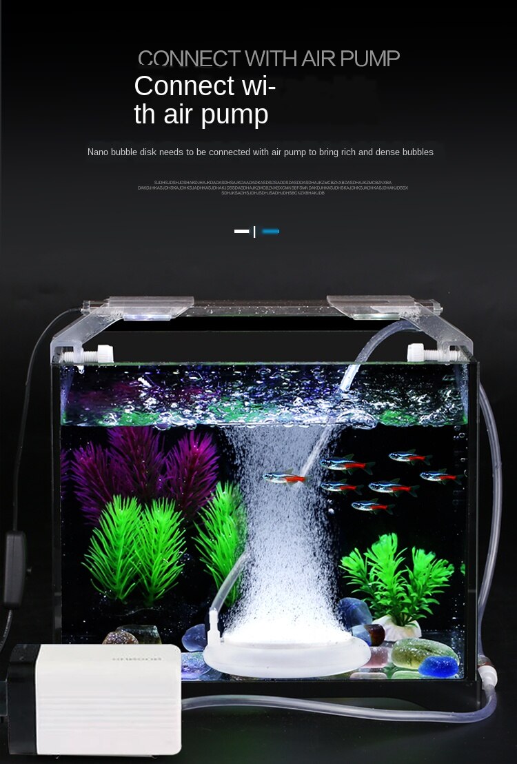 4 Sizes Aquarium Nano Bubble Tray Mute O2 Refiner Gas Cake Nano Oxygen Pump Accessories Sand Tray Tray Air Pump Air Bubble Stone