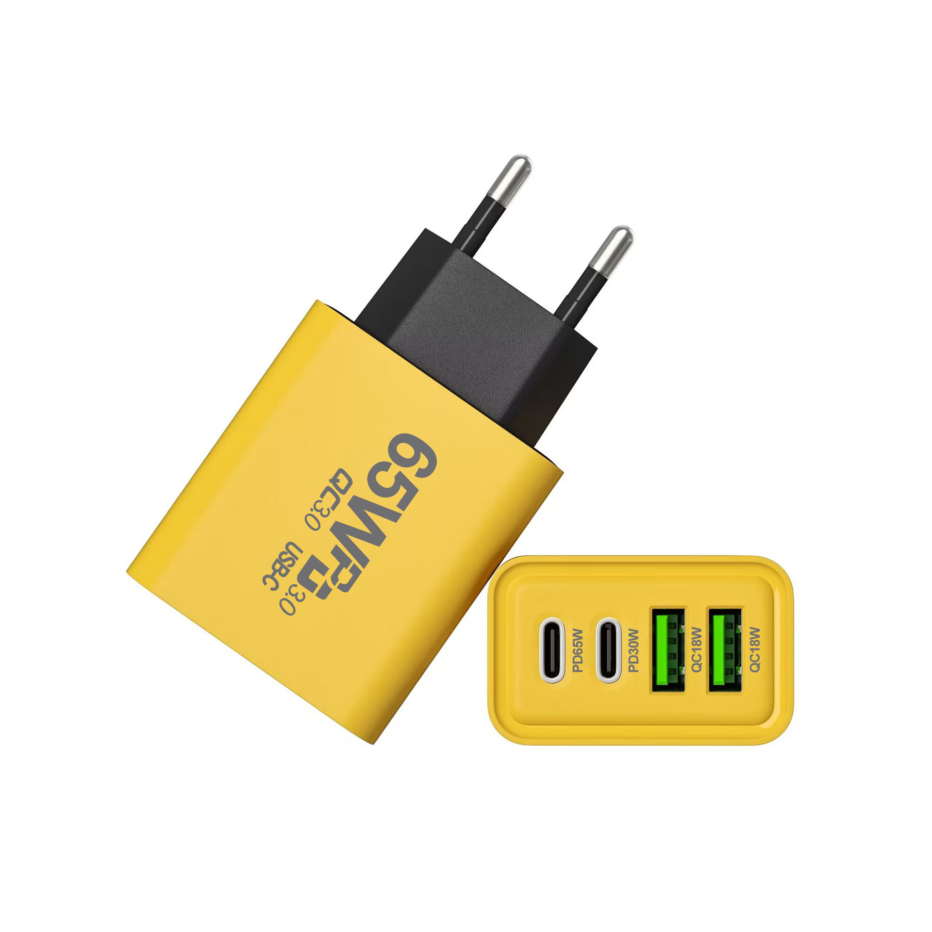 65w opladers, 4- usb-c-poorten, snellader  pd 3.0 usb-c-snellader, mobiele usb-oplader, tabletoplader