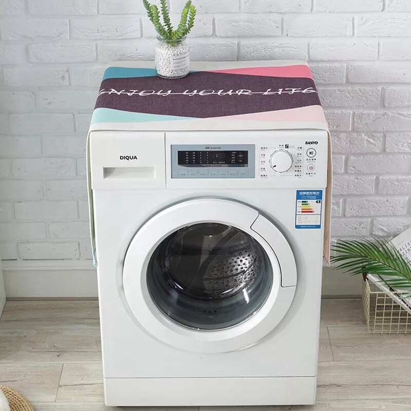 Støvtæt enkeltdørs efrigerator støvbetræk vandtæt tromle vaskemaskine betræk klud bomuld og hør støv klud universal