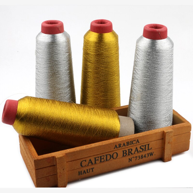Polyester Sewing Thread Bright Silk Gold Thread Silver Thread Computer Embroidery Cross Stitch Diy3600m Volume