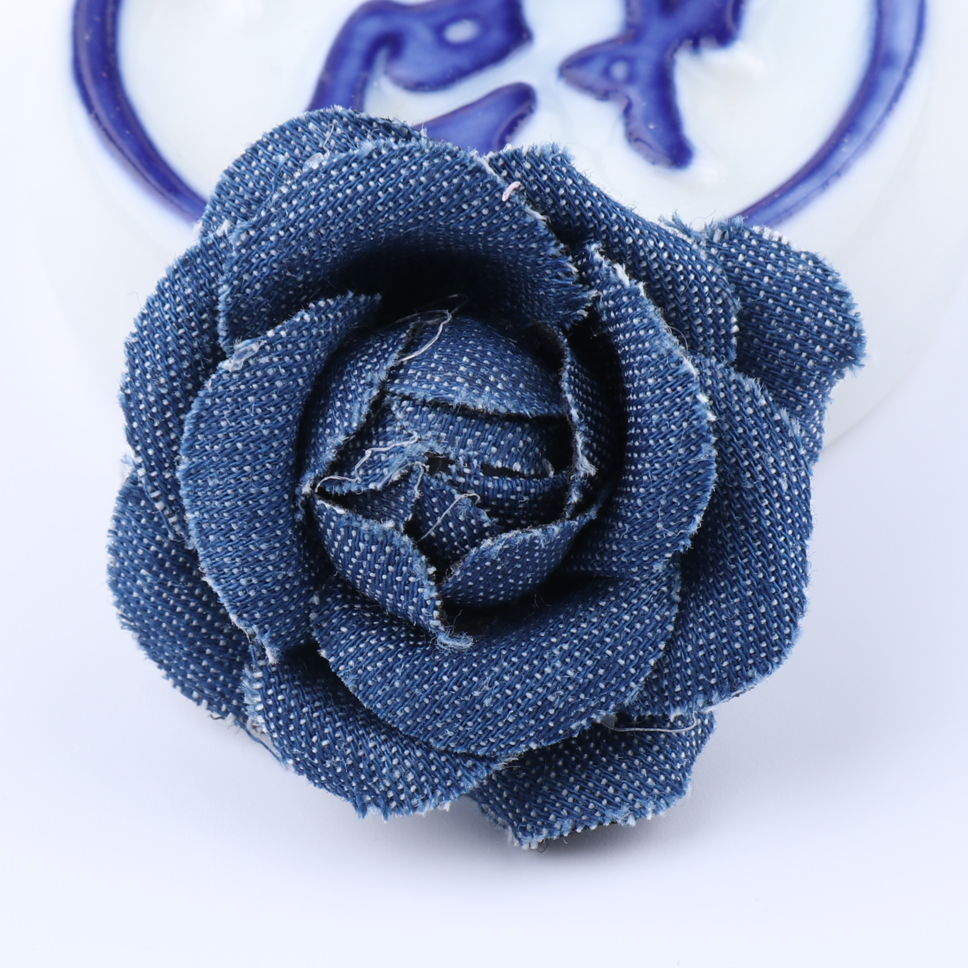 5x Kunstige Blomster 4cm - Rose Hoveder DIY til Hårpynt og Sløjfer: Gul