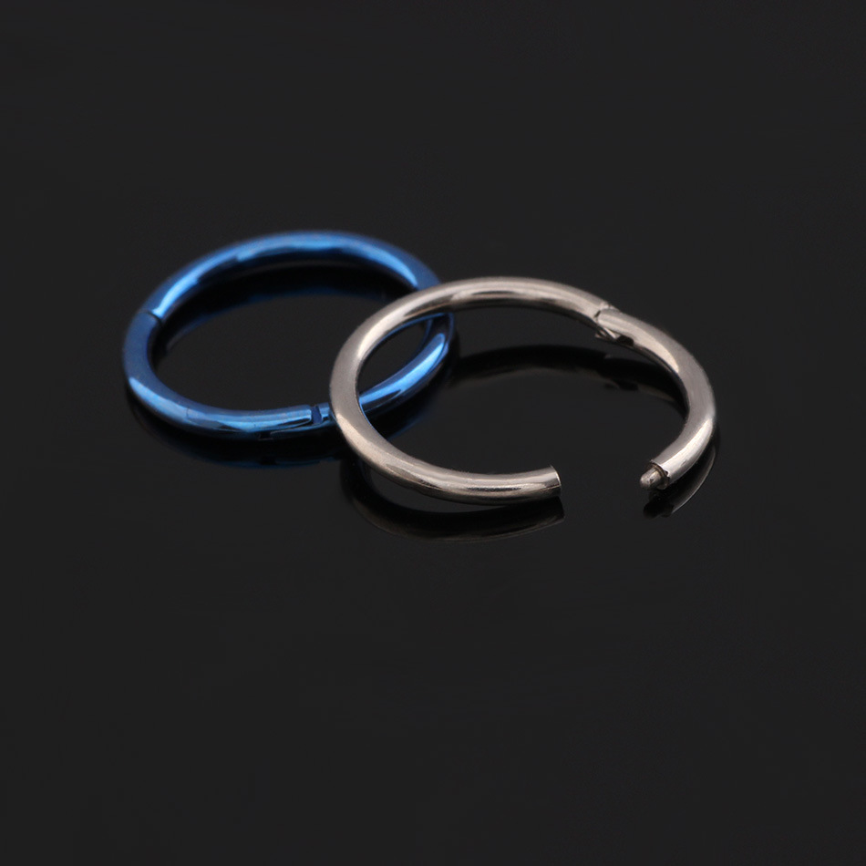 Stainless Steel Piercing Nose Ring Hoop For Women Girls Korean Hinged Segment Earring Nostril Rings Body Punk Jewelry