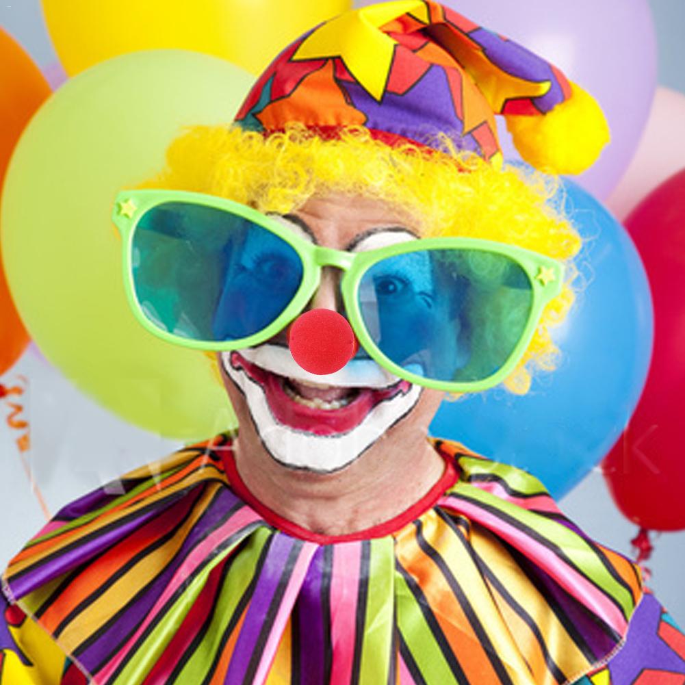 50 stk / sæt cirkus klovn rød næse svamp bold fest cosplay festival fotografi rekvisitter