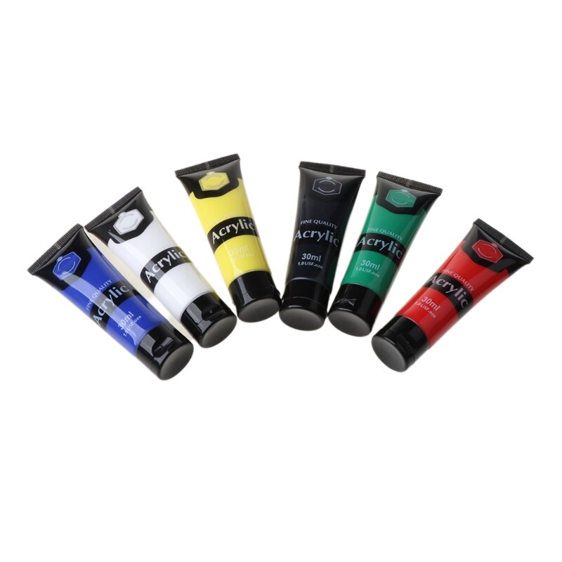 Acrylic Acrylic Paint Set 6 Colors 30ml Drawing Painting Pigment Wall Hand-Painted for Kids DIY