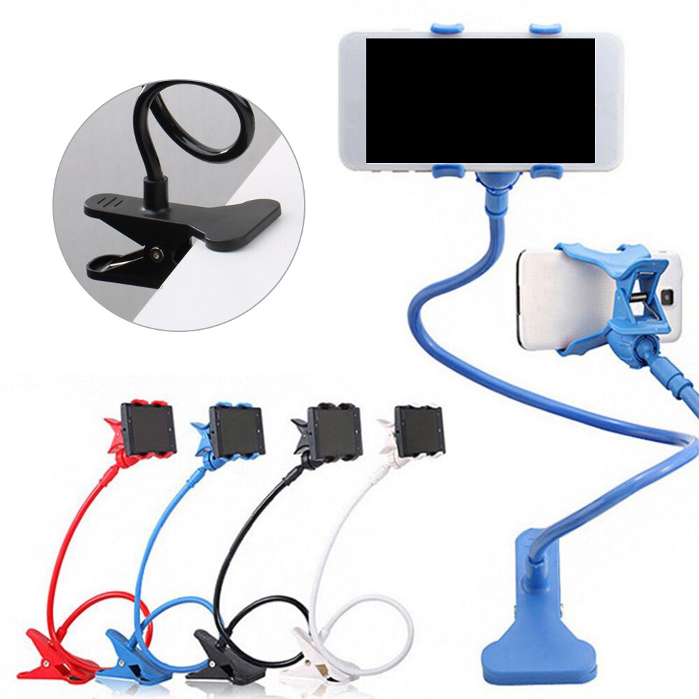Flexibele Clip Mobiele Telefoon Houder Stand 360 Rotatie Handsfree Bed Bureau Tafel Clip Beugel Voor Telefoon Universele Beugel