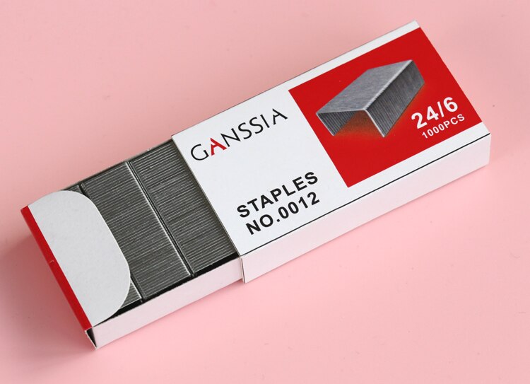 1000pcs/lot Good Office Staples 24/6 for Office Supply School Homen Lovely Stationery (ss-323)