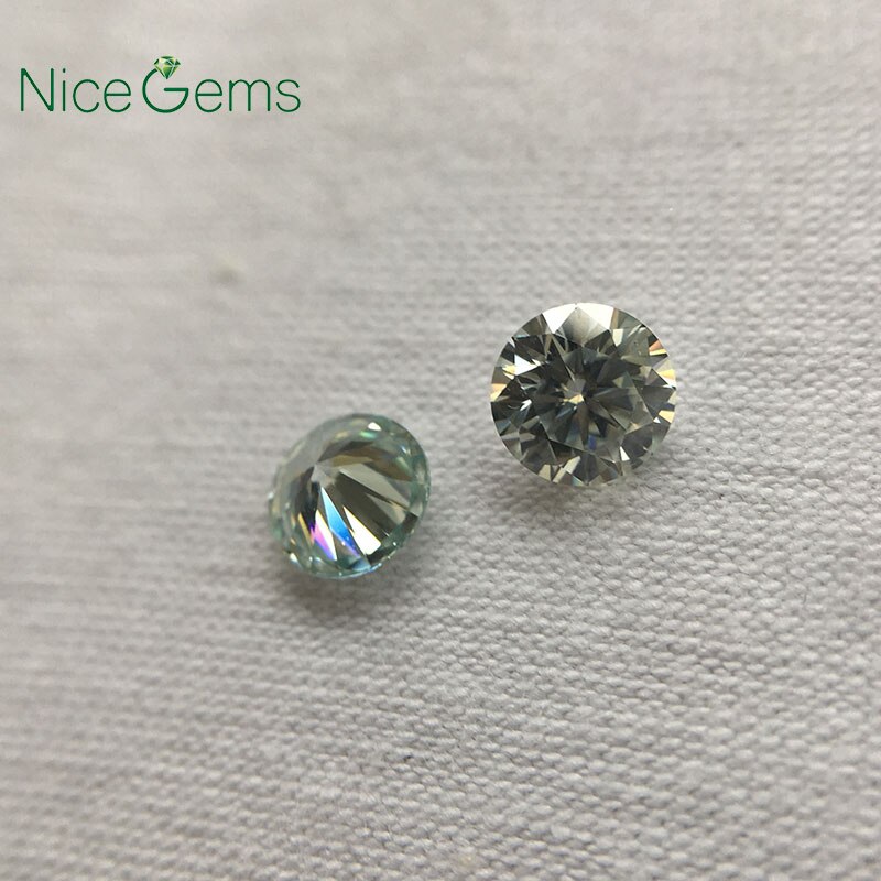 Ronde Uitstekende Cut Moissanite Lichte Blauwe 5mm 0.5 Karaat Moissanites Losse Edelstenen Voor Sieraden Brilliant VVS Duidelijkheid