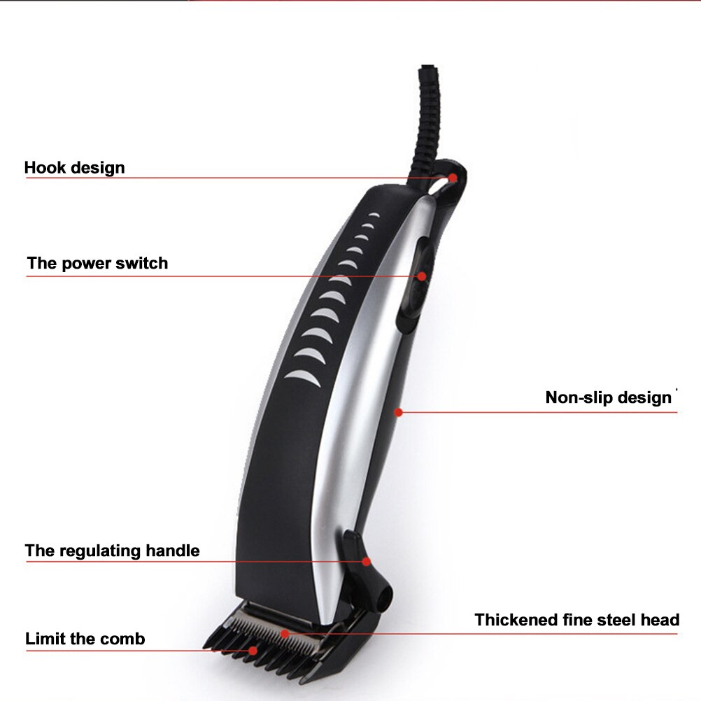 Tondeuse professionnelle électrique pour hommes, rasoir personnel pour coupe de cheveux et barbe à faible bruit