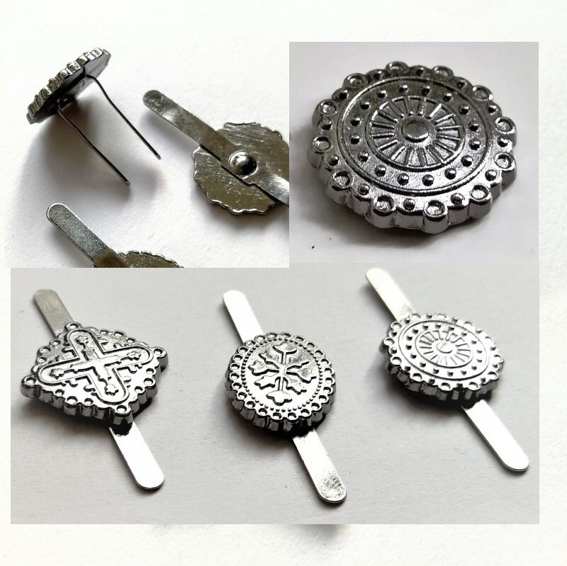 20 piezas Zinck de aleación de Metal de 15mm de , clavos de álbumes de recortes Estilos mixtos, papel antiguo opcional, artesanías, álbumes, tarjetas de DIY