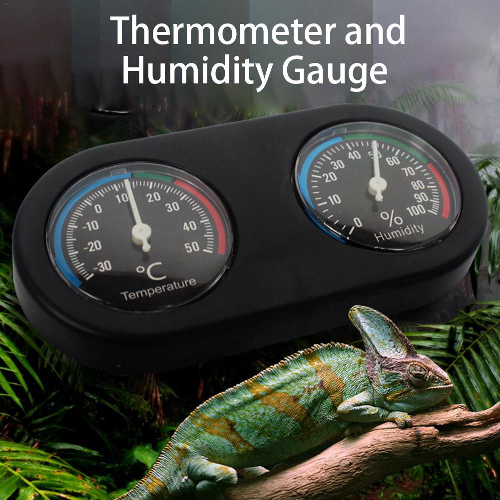 Reptile Pet Thermometer Double Deck Thermometer And Hygrometer Hygrothermograph Reptile Box Humidity Gauge Reptile Accessories