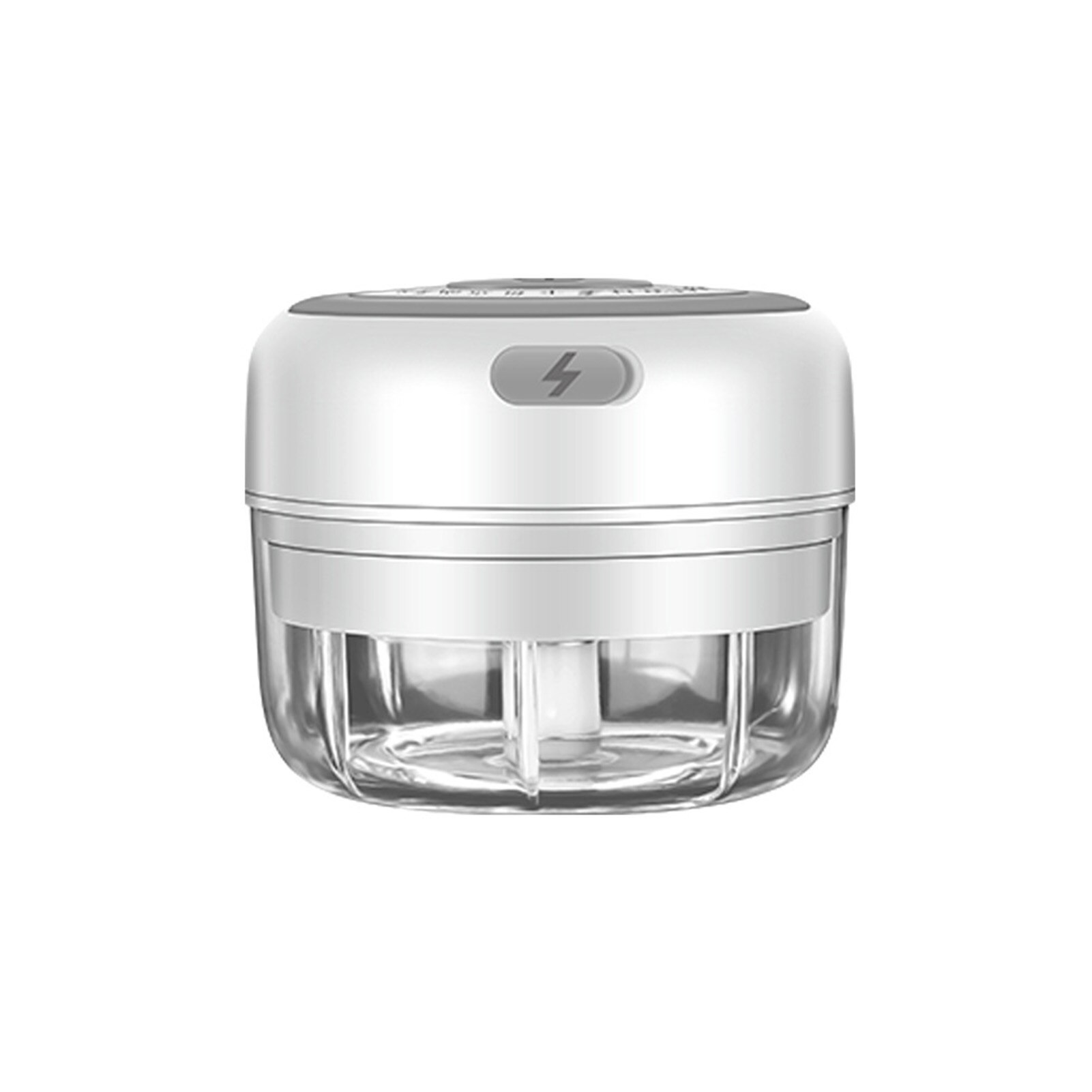 Electric Mini Garlic Chopper High Speedy Vegetable Fruit Twist Shredder Electric Meat Grinder Chopper Baby Food Maker: white 100ml